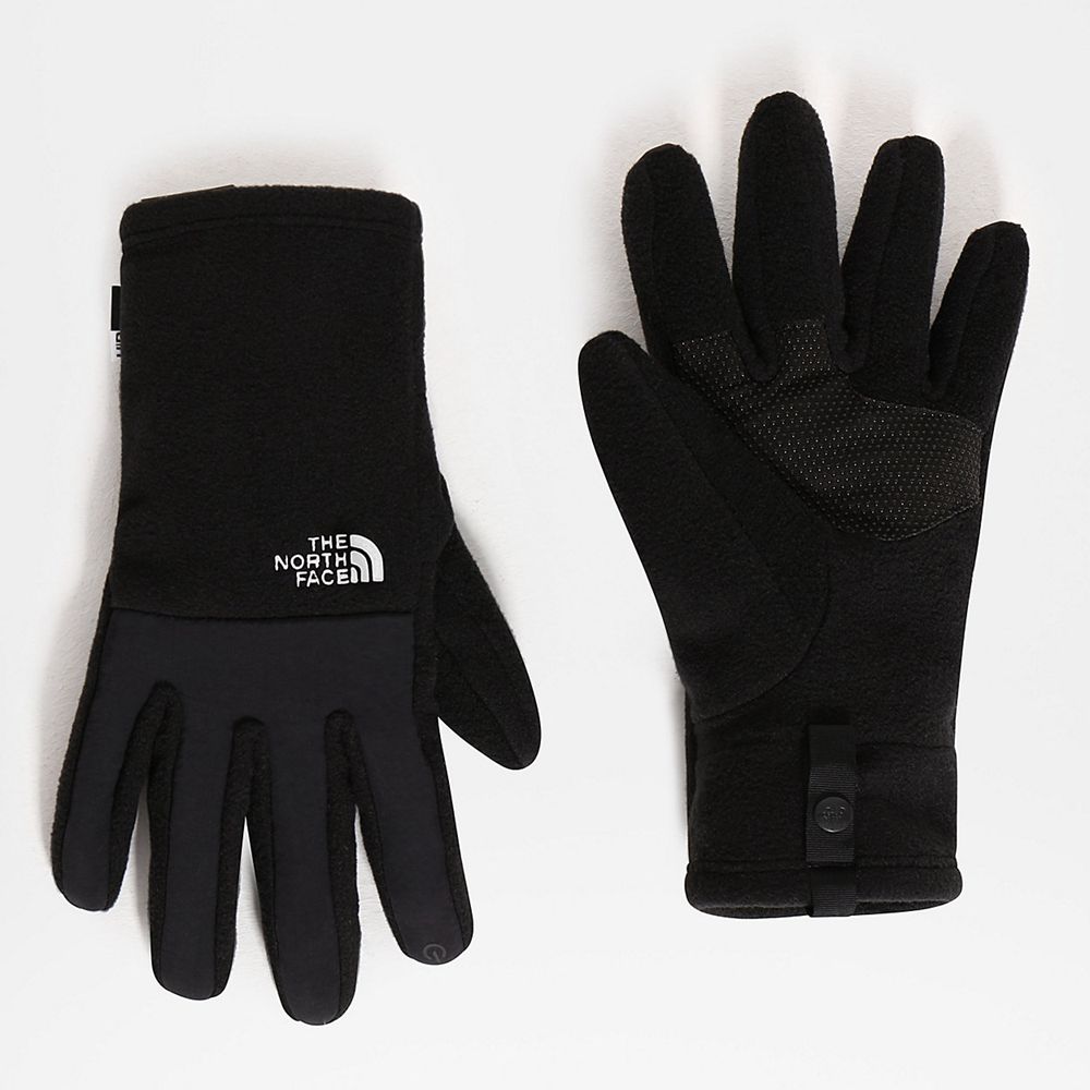 The North Face Gloves Mens Australia - The North Face Denali Etip™ Black (OVU-851940)